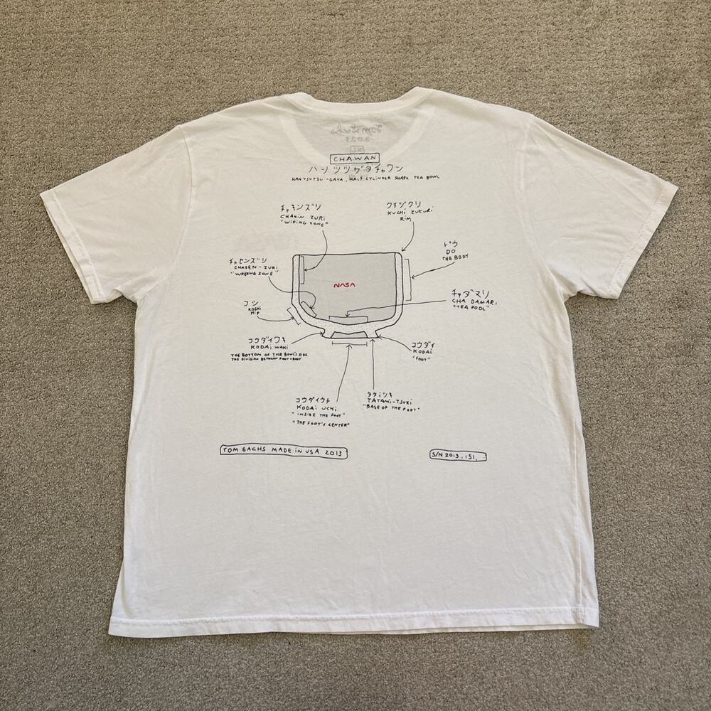 Tom Sachs Chawan Tee NASA White T Shirt Short Sleeve Men’s Sz XL White